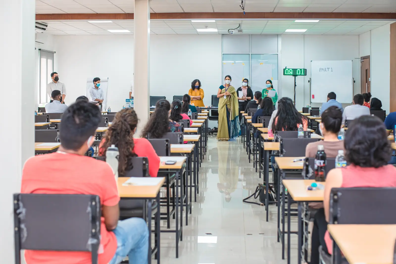 Candidates completing an individual written assessment