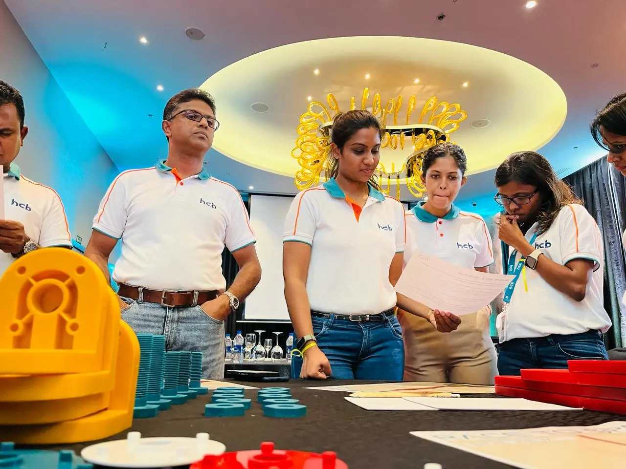 Participants solving an MTa team challenge