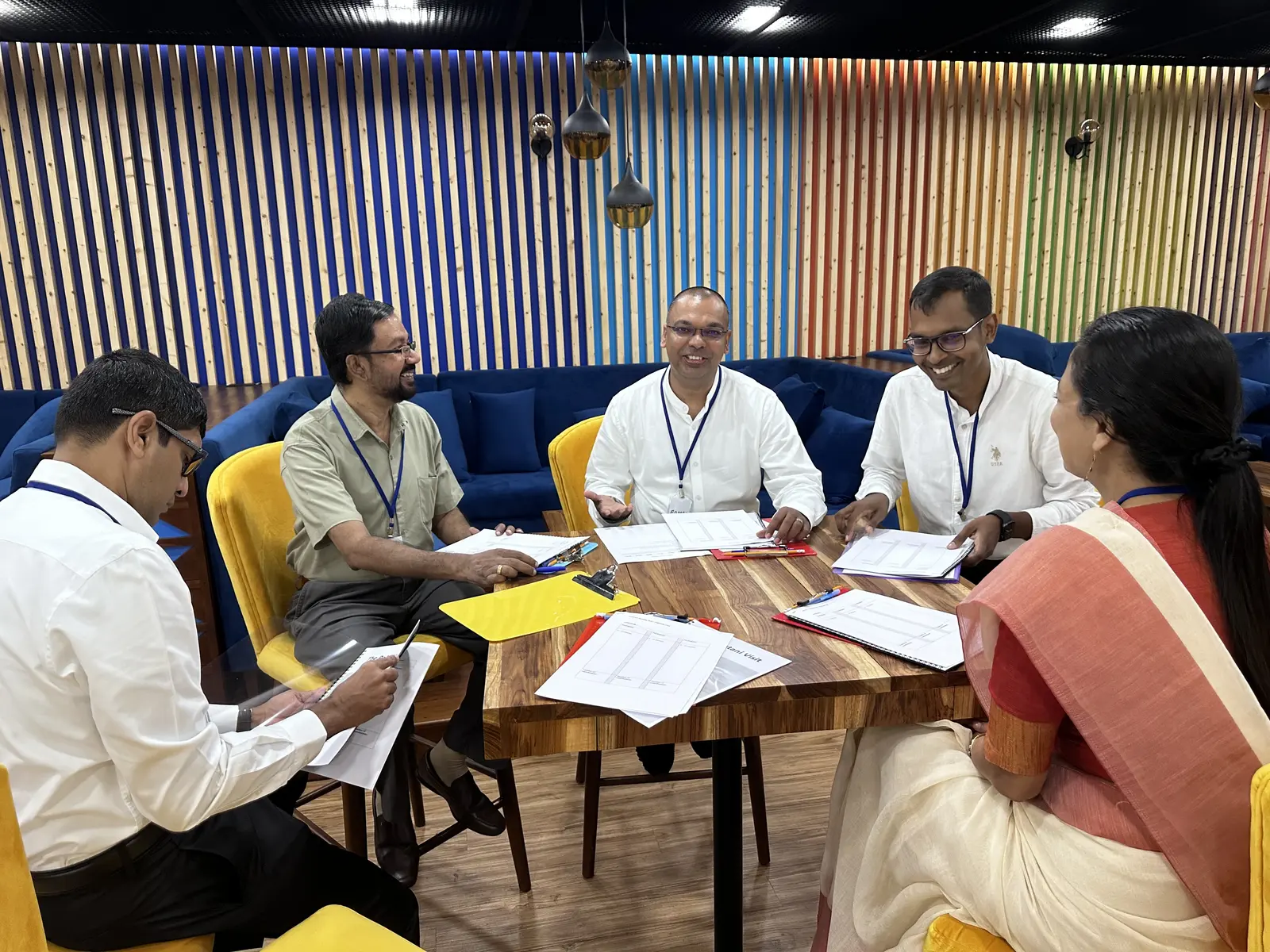 A small-group facilitated leadership discussion