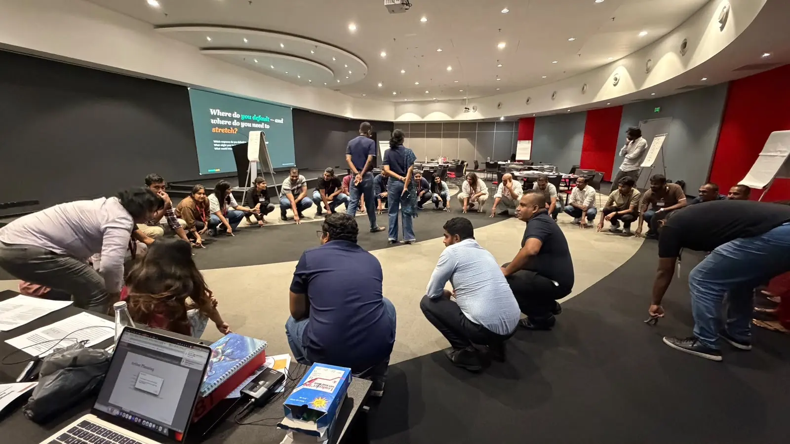 Participants engaged in an immersive Thrive Hive leadership-development session